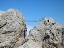 Via ferrata Cima di Mezzo and Cristallino, Dolomites, Italy